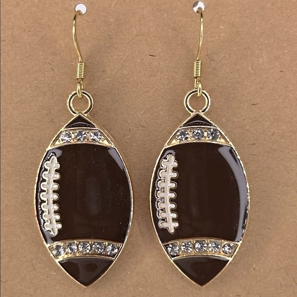 Fashion Jewelry Jewelry - 18k Gold Platted Hook Football Dangle Earrings